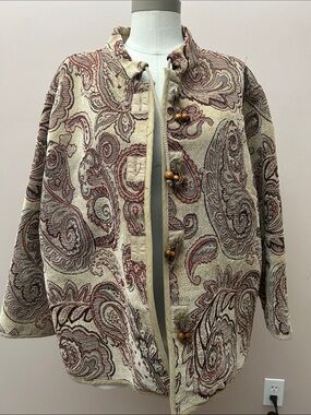 VTG tapestry coat: 70s bohemian paisley jacket